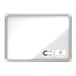 Avizier-NOBO-Premium-Plus-interior-otel-emailat-8x-A4-cu-usa-si-cheie-magnetic-alb