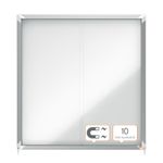 Avizier-NOBO-Premium-Plus-interior-otel-emailat-12x-A4-geam-glisant-si-cheie-magnetic-alb