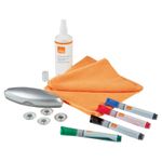 Kit-pentru-tabla-NOBO-din-sticla-4-markere-burete-magnetic-laveta-microfibra-spray-curatare-250-ml-4-magneti