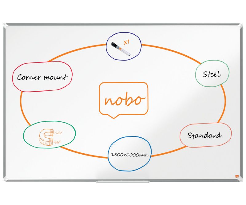 Tabla-NOBO-Premium-Plus-otel-lacuit-150x100-cm-magnetica-include-marker-si-tavita-alb