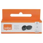 Magneti-pentru-table-NOBO-diametru-24-mm-sustin-4-coli-10-buc-set-negru