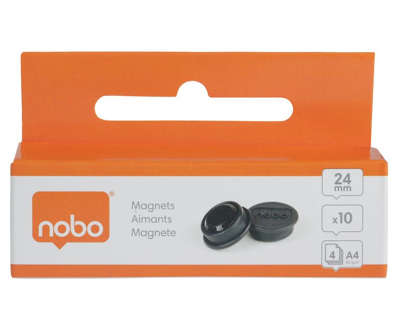 Magneti-pentru-table-NOBO-diametru-24-mm-sustin-4-coli-10-buc-set-negru