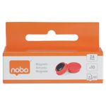 Magneti-pentru-table-NOBO-diametru-24-mm-sustin-4-coli-10-buc-set-rosu