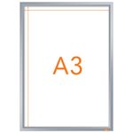 Rama-pentru-perete-NOBO-Impression-Pro-aluminiu-cu-clip-A3-gri