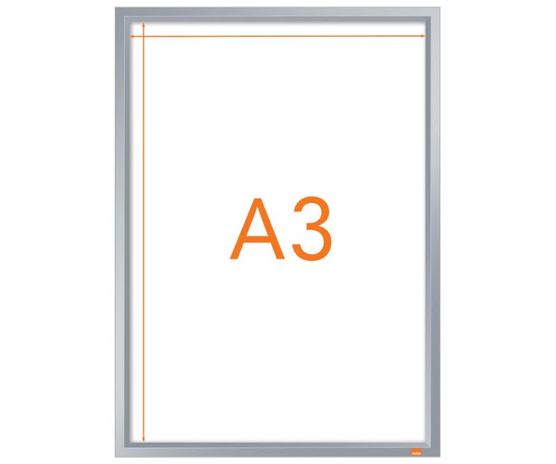 Rama-pentru-perete-NOBO-Impression-Pro-aluminiu-cu-clip-A3-gri