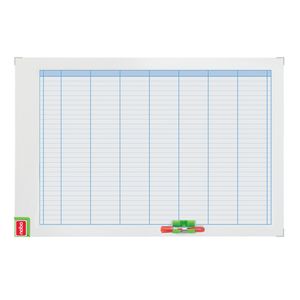 Organizator NOBO Performance, saptamanal, magnetic, 90x60 cm, kit de planificare inclus, albastru