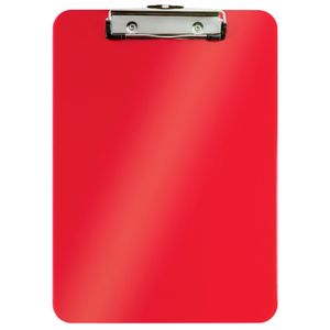 Clipboard Leitz WOW, simplu, PS, A4, 100 coli, rosu