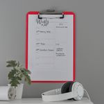 Clipboard-Leitz-WOW-simplu-PS-A4-100-coli-rosu