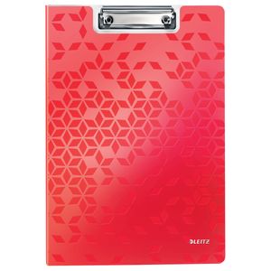Clipboard Leitz WOW, dublu, polyfoam, A4, 100 coli, rosu
