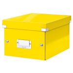 Cutie-depozitare-Leitz-WOW-Click---Store-carton-laminat-partial-reciclat-pliabila-cu-capac-22x16x28-cm-galben