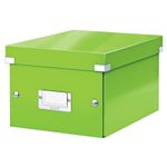 Cutie-depozitare-Leitz-WOW-Click---Store-carton-laminat-partial-reciclat-pliabila-cu-capac-22x16x28-cm-verde