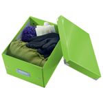 Cutie-depozitare-Leitz-WOW-Click---Store-carton-laminat-partial-reciclat-pliabila-cu-capac-22x16x28-cm-verde