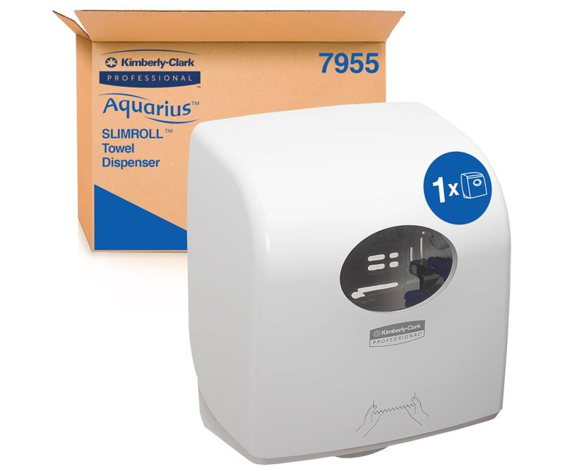 Dispenser-slim-pentru-prosoape-hartie-Kimberly-Aquarius