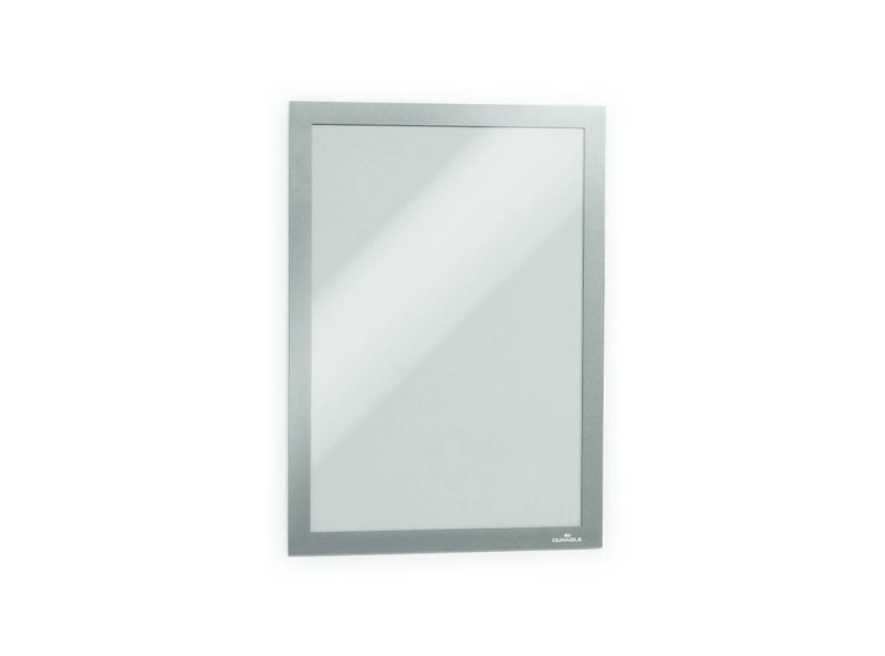 Display autoadeziv magnetic Durable Duraframe A4 2 bucati/set alb
