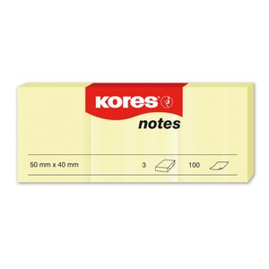 Notes adeziv 40 x 50 mm galben pal 3 x 100 file Kores