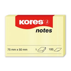 Notes adeziv 50 x 75 mm galben pal 100 file Kores