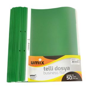 Dosar A4 plastic sina si perforati 50 buc/set Umix