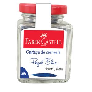 Cartuse cerneala mici albastre 30 buc/borcan Faber-Castell