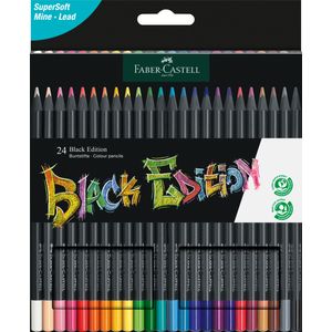 Creioane colorate 24 culori Black Ed Faber-Castell