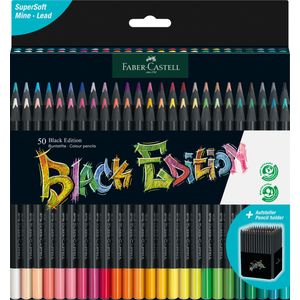 Creioane colorate 50 culori Black Ed Faber-Castell