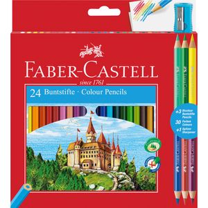 Creioane colorate 24+3 culori Eco Faber-Castell