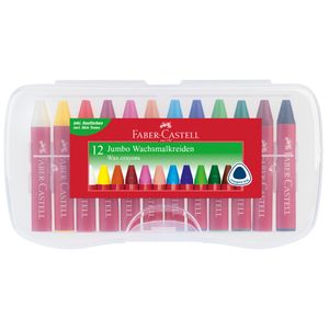 Creioane cerate 12 culori jumbo Faber-Castell