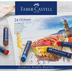 Creioane ulei pastel 24 culori Faber-Castell