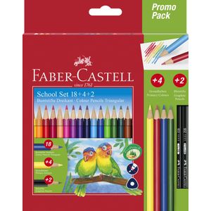 Creioane colorate triunghiulare 18 + 4 + 2 Faber-Castell