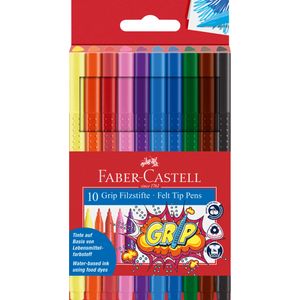 Carioci 10 culori grip Faber-Castell