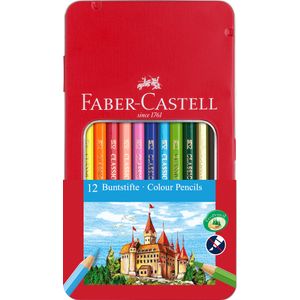 Creioane colorate 12 culori cut metal-2 Faber-Castell