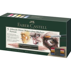 Marker solubil portret a.durer 5 buc/set Faber-Castell