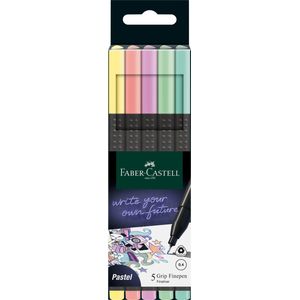 Liner 0.4mm set 5 buc pastel grip Faber-Castell