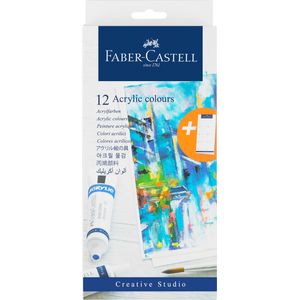 Culori acrilice 12 culori 20 ml Faber-Castell