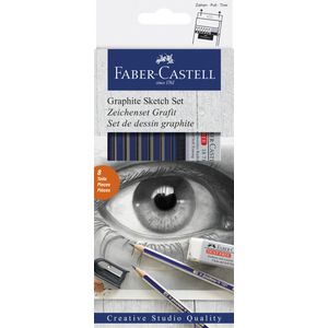 Set Creion graf div tarii 6 buc/set gold Faber-Castell