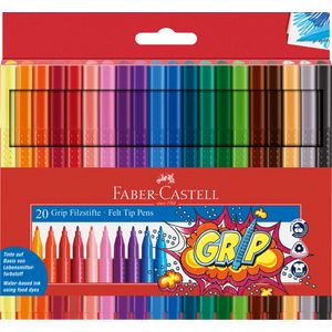 Carioci 20 culori grip Faber-Castell