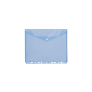 Mapa A4 plastic transparent albastru cu capsa si perforatii D.Rect