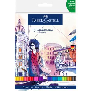 Marker solubil 2 capete 12 buc/set gold Faber-Castell