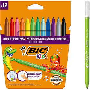 Carioci lavabile Kid Couleur 2.8 mm 12 buc BIC Kids