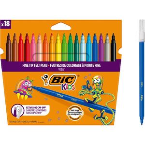 Carioci lavabile Visa 2 mm 18 buc BIC Kids