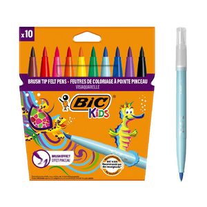 Carioci lavabile Visaquarelle pensula 10 buc BIC Kids