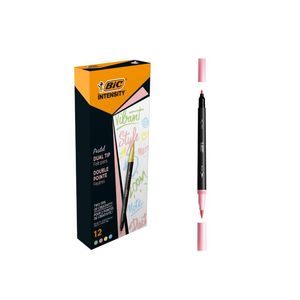 Carioci varf dublu pensula Intensity 12 buc BIC