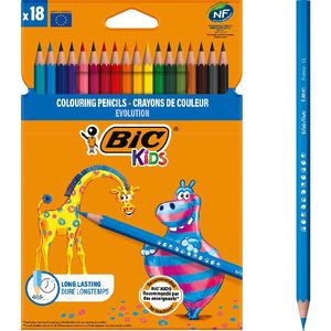 Creioane colorate Evolution 3.2 mm 18 buc BIC Kids