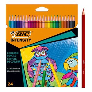 Creioane colorate Intensity  3.2 mm 24 buc BIC