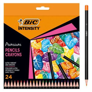 Creioane color Intensity Premium lemn 3.3 mm 24 buc BIC