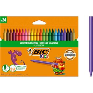 Creioane cerate plastifiate Plastideco 24 buc BIC Kids