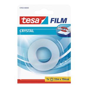 Banda adeziva birou 19 mm x 33 m Crystal 57932 Blister Tesa