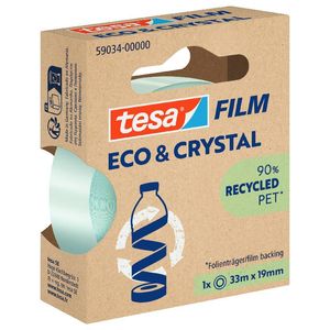 Banda adeziva transparenta plastic reciclat 19mm x 33 m