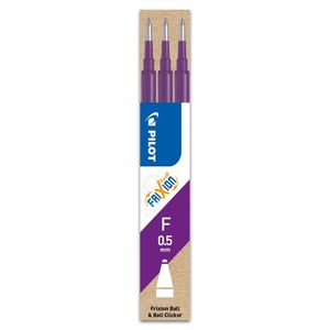 Set 3 rezerve roller Frixion Ball Pilot 0.5 mm varf fin