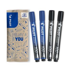 Set flow pack marker P100 2x albastru + 2x negru