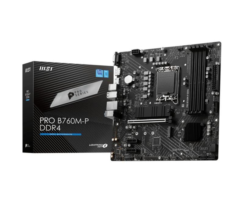 Placa-de-baza-MSI-PRO-B760M-P-DDR4-LGA1700-SPECIFICATIONS-Model-Name-PRO-B760M-P-DDR4-CPU-Support-Supports-12th-13th-Gen-Intel-Core-Processors-0
